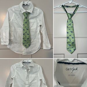 Cat & Jack Boy’s Shirt & Class Club Tie Set - 3T Toddler Dress Tie